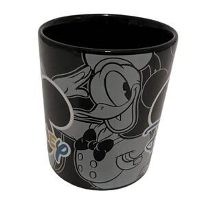 Mickey Mouse Jerry Leigh Disney Orlando Black  Coffee Cup Mug Goofy Donald Duck